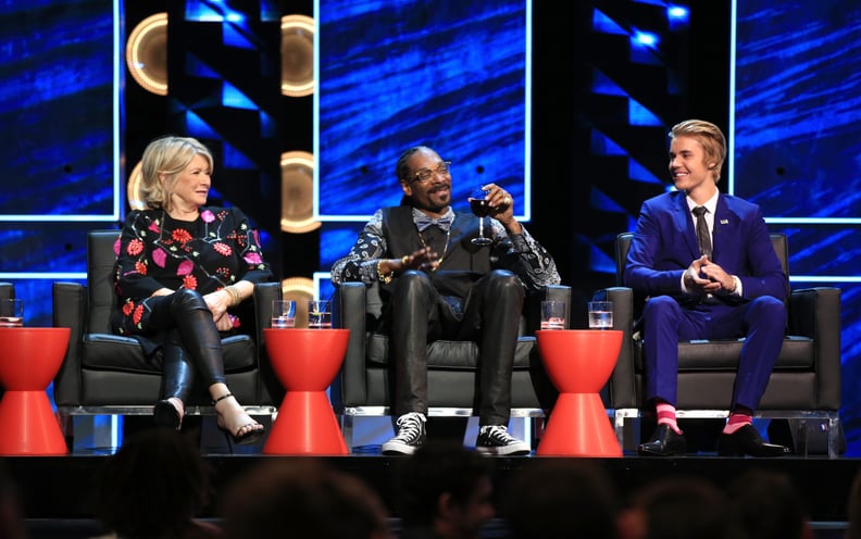 Martha Stewart, Snoop Dogg, and Justin Bieber