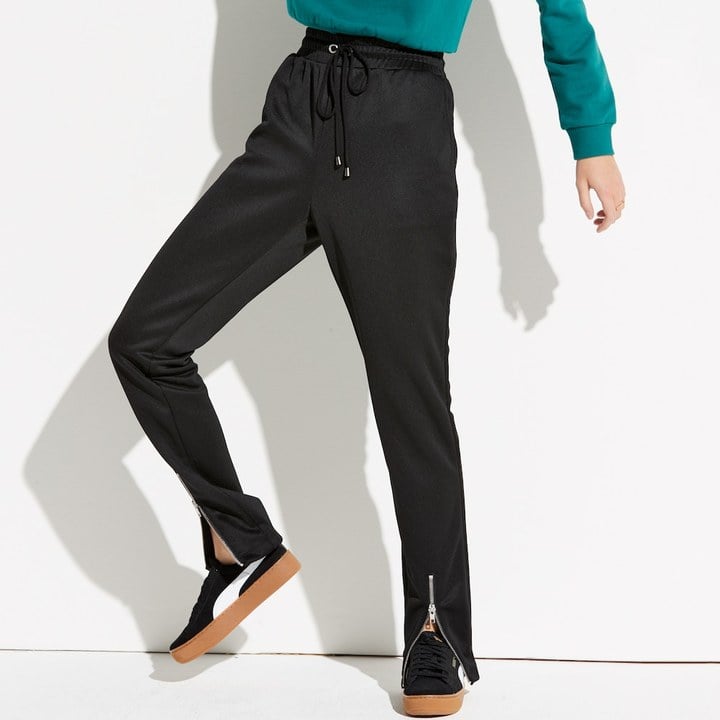 jogger pants double zipper