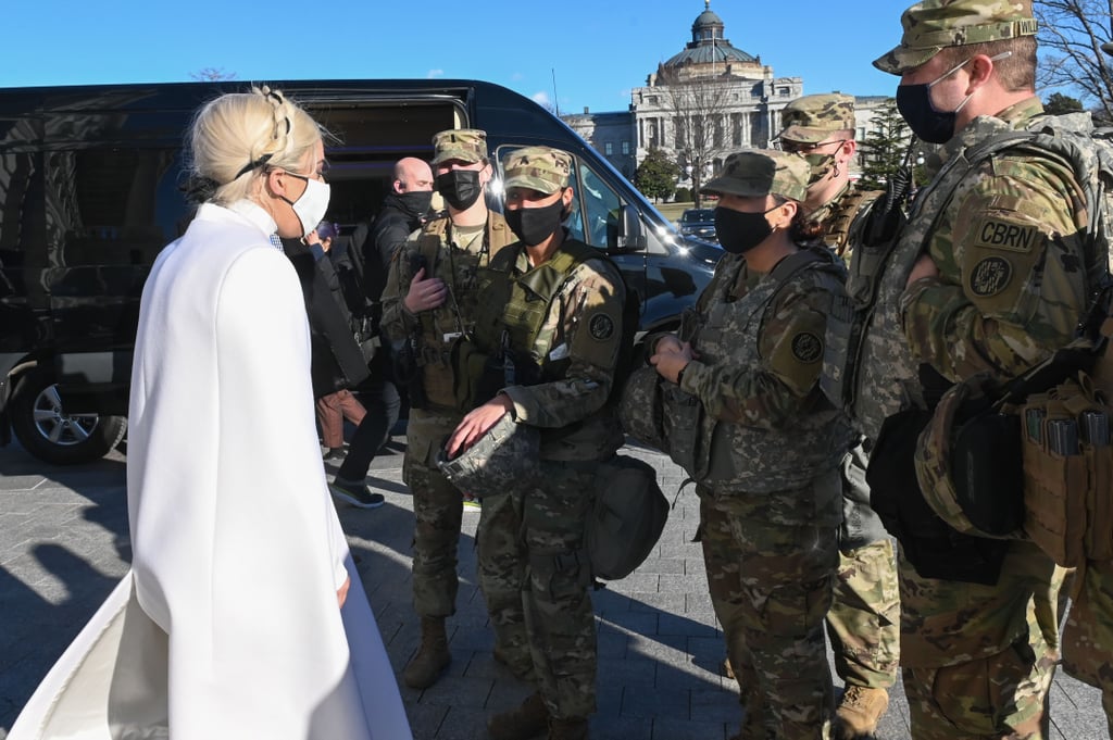 The Meaning of Lady Gaga's White Cape Coat at Capitol Hill