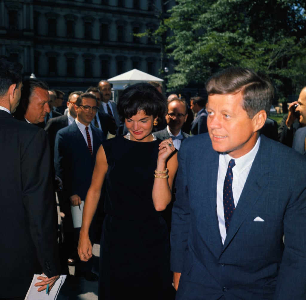 Jackie Kennedy Wearing Her Engagement Ring Jackie Kennedy Engagement Ring From Jfk Popsugar 