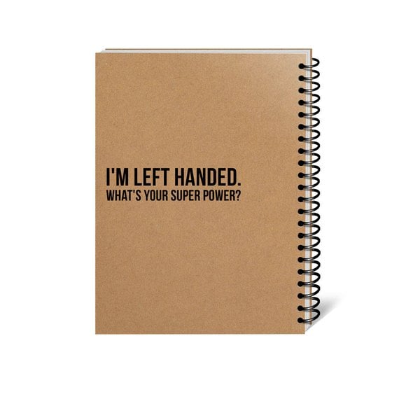 Left Handed Super Power Writing Journal Gifts For Coworkers Under 10