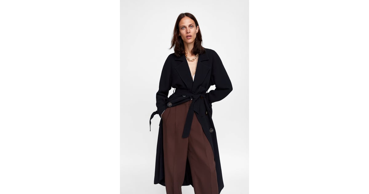 zara flowy trench