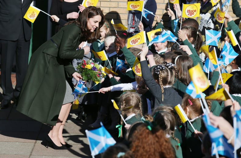 When Kate Took Time Out to Talk to Her Young Admirers