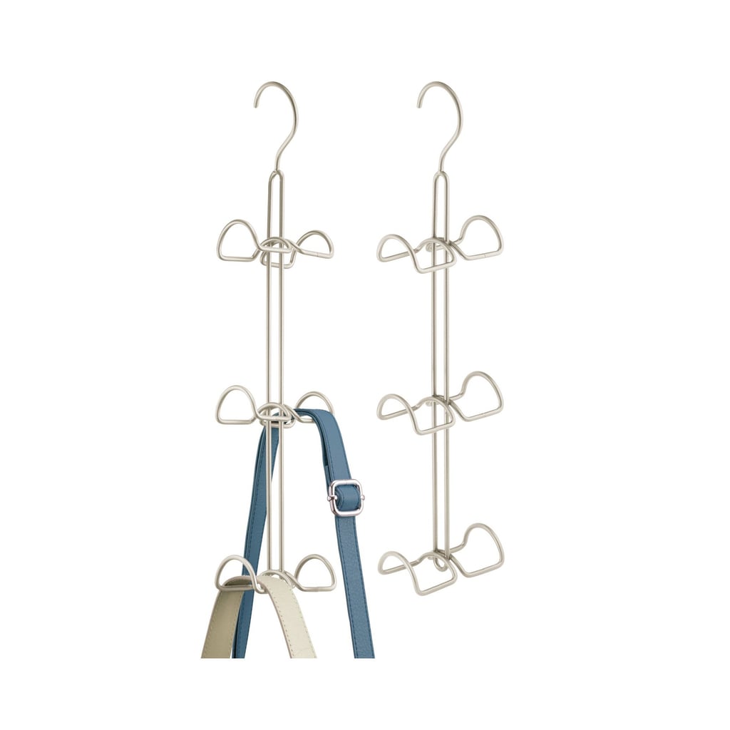 For Handbags: mDesign Metal Wire Over Closet Rod Hanging Handbag Organiser