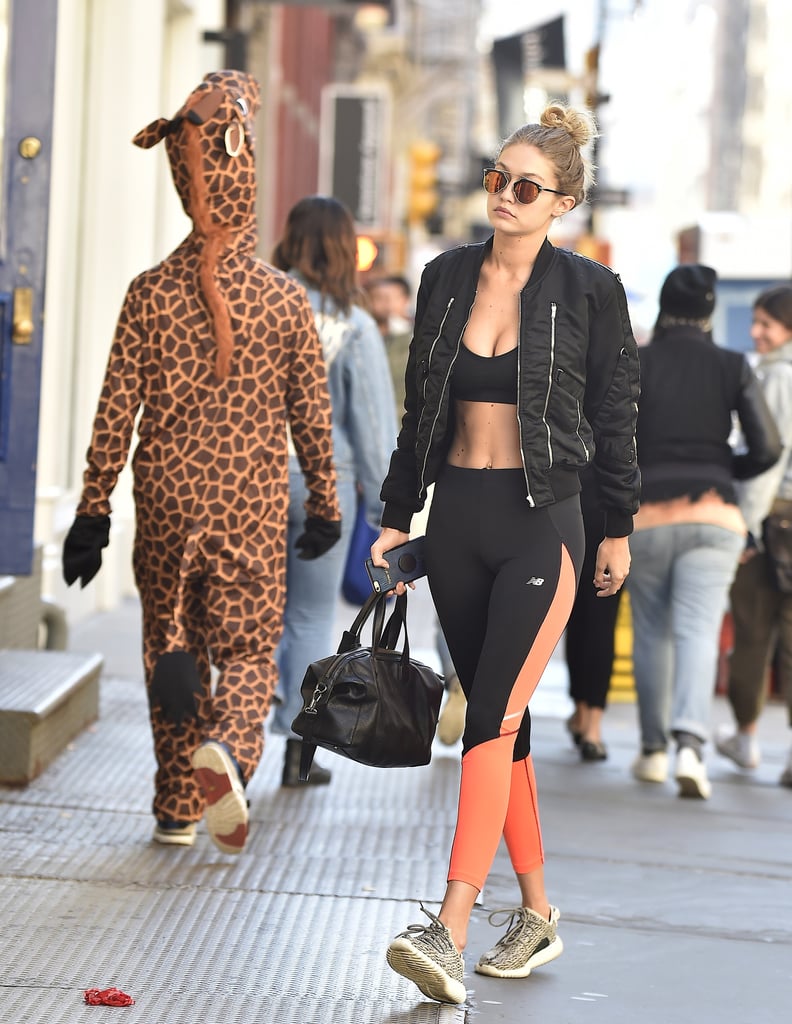 Gigi Hadid Showing Her Abs in NYC Pictures