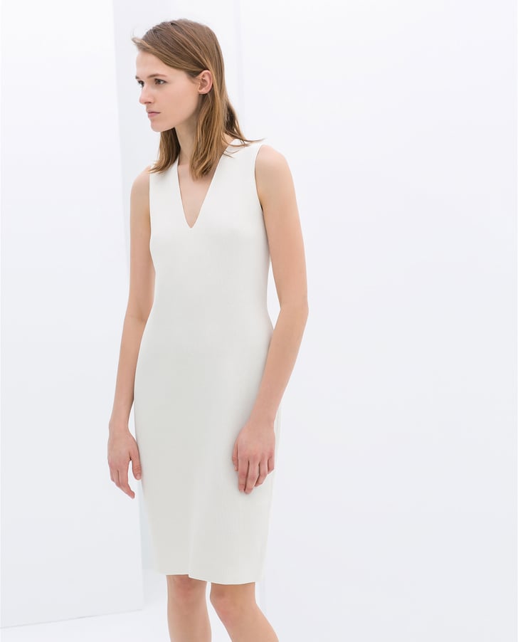 Zara White Sheath Dress | Courthouse Wedding Dresses | POPSUGAR Fashion ...