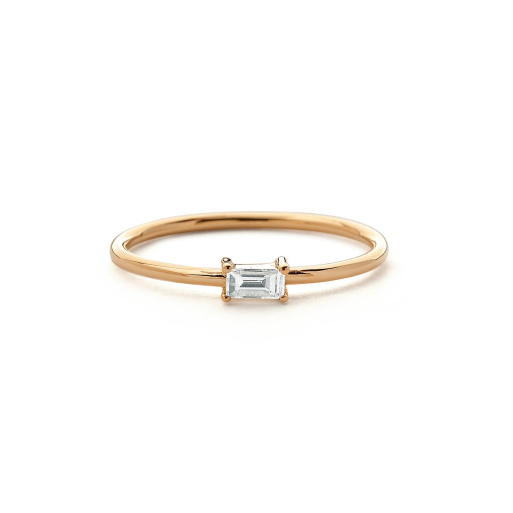 14k Baguette Diamond Ring