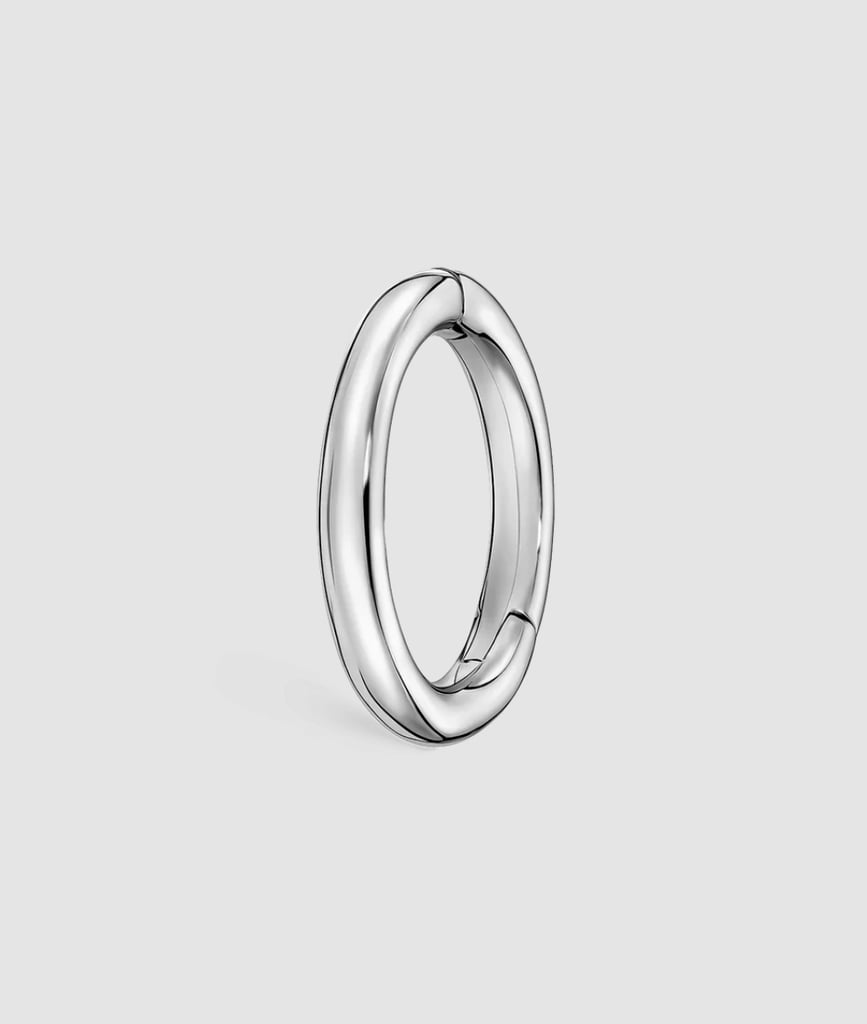 Maria Tash Plain White Gold Hoop Earrings