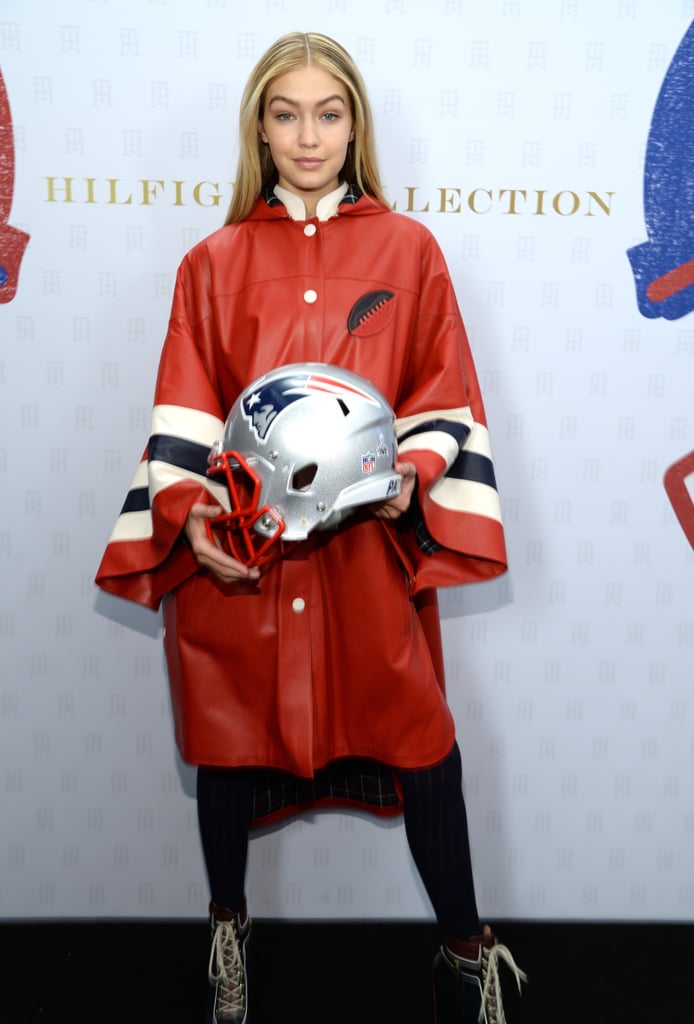 Gigi Hadid Red Tommy Hilfiger Outfit September 2018