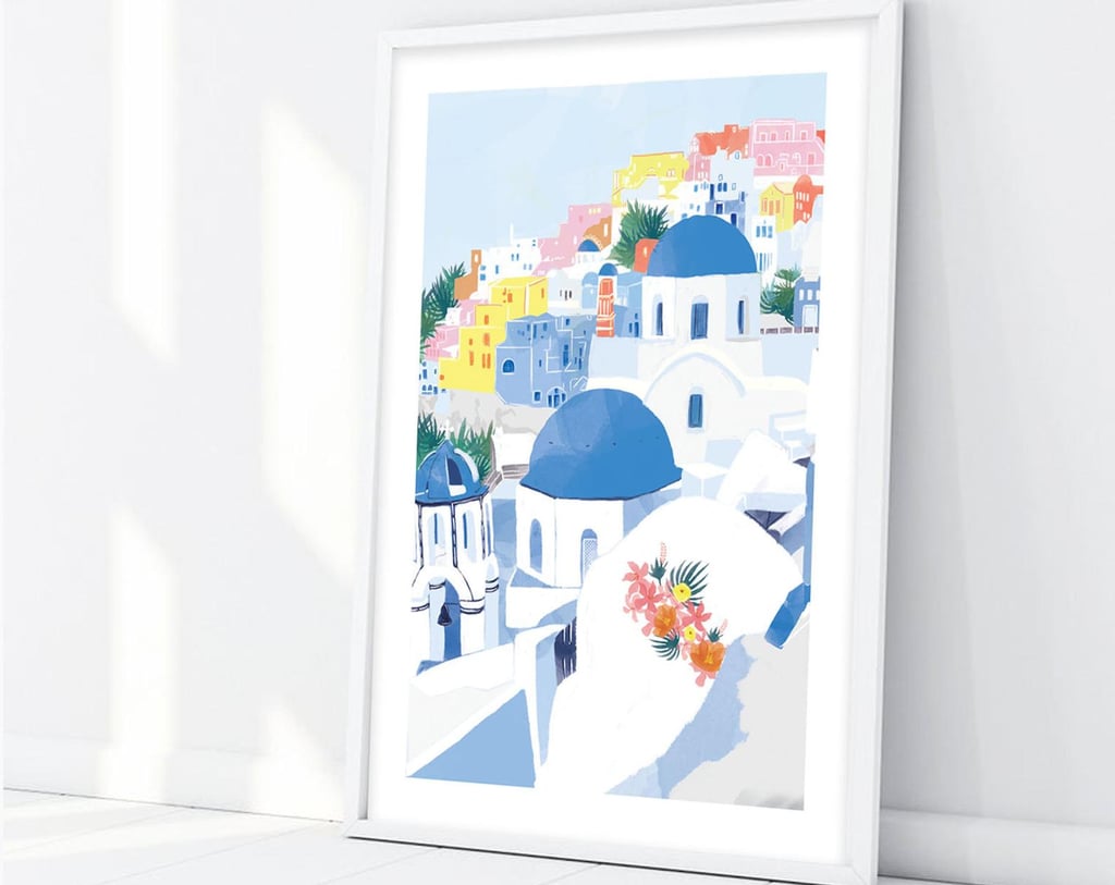 Santorini Greek Landscape Wall Art