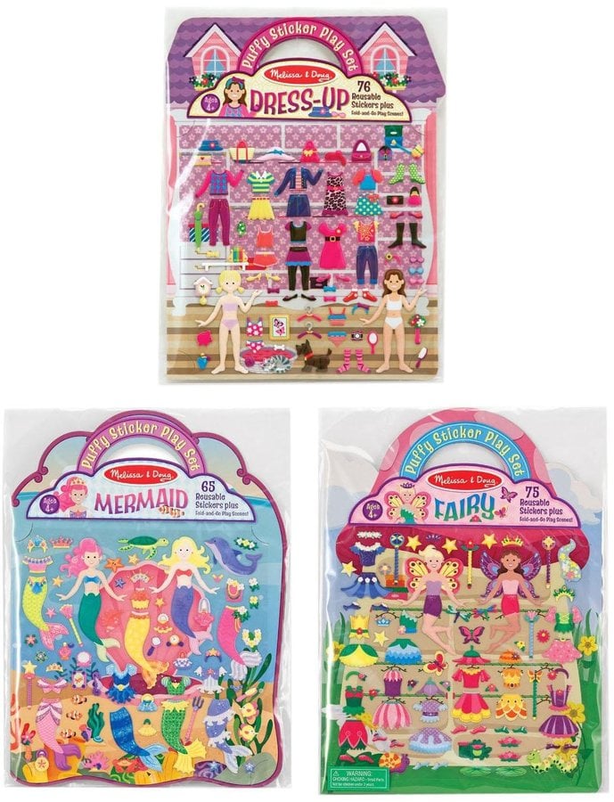 Puffy Sticker Set Bundle — Fairy, Dress-Up and Mermaid