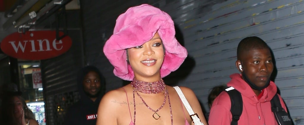 Rihanna Wears Pink Slip Dress For Date Night With ASAP Rocky