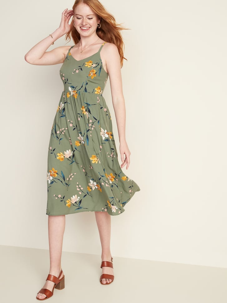 Printed Fit & Flare Cami Midi Dress | Best New Clothes ...