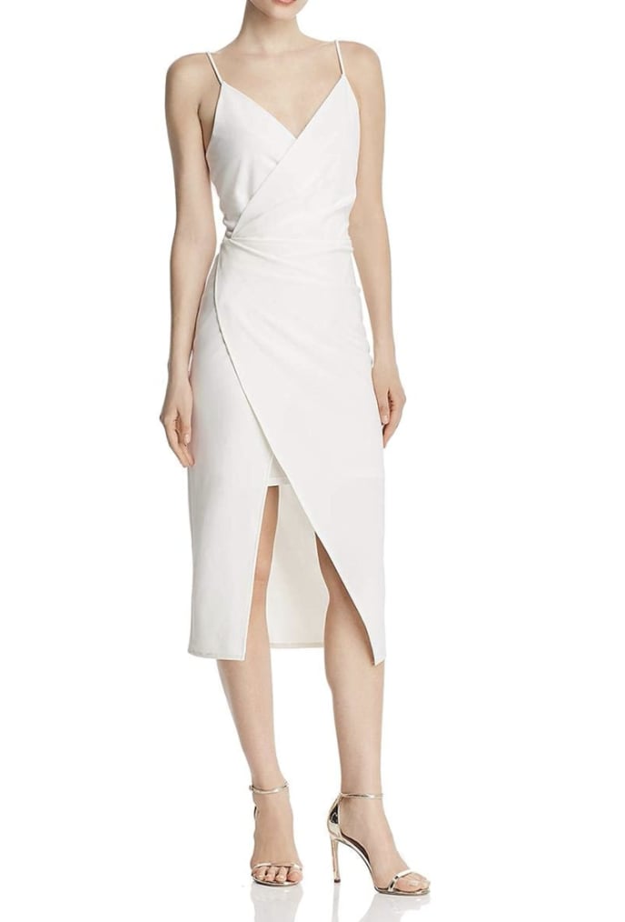 Betsey Johnson Scuba Crepe V Neck Dress 