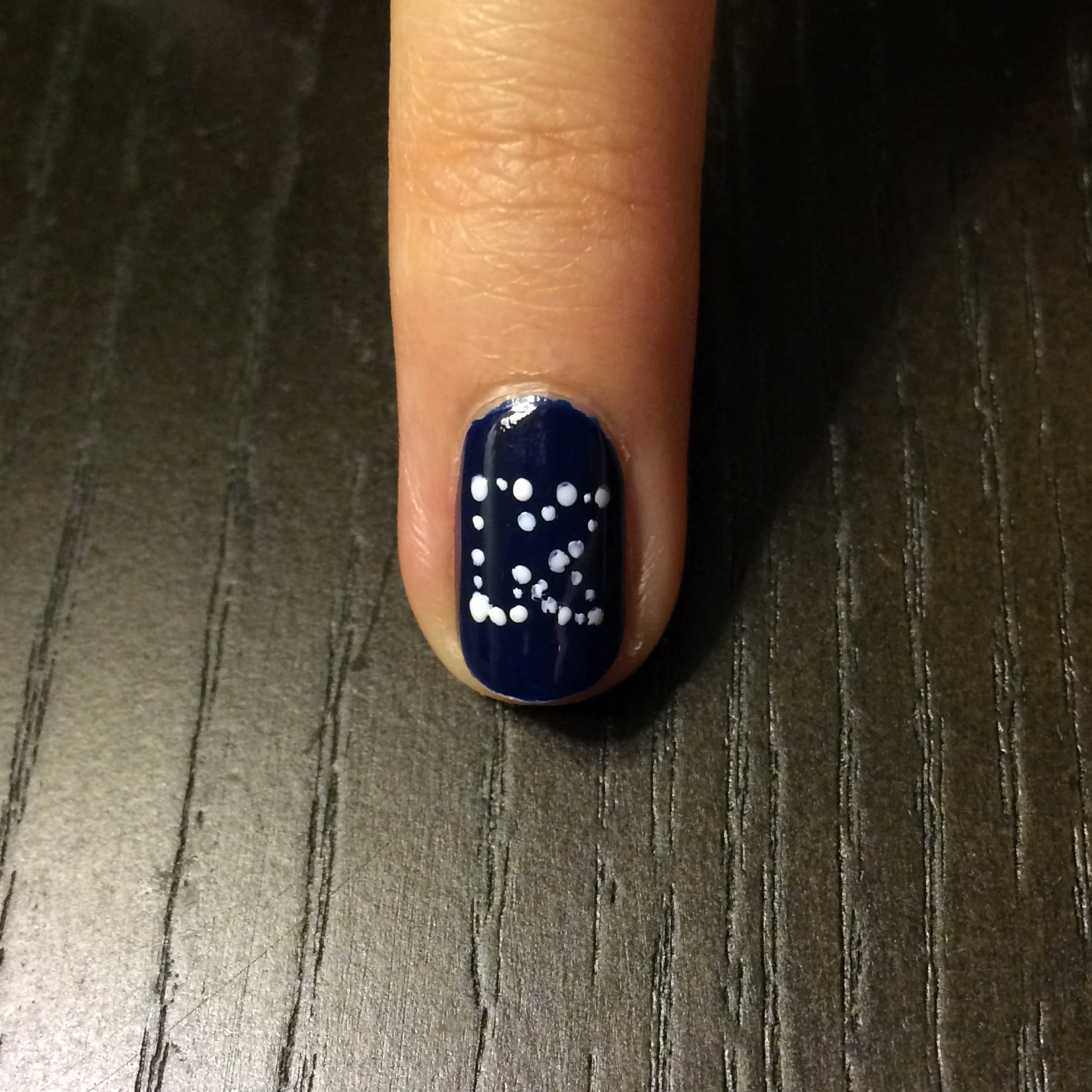 Varsity-Letter Nail-Art Design | POPSUGAR Beauty