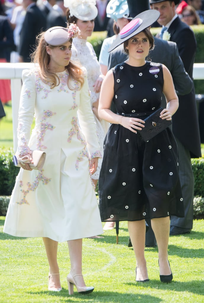 When she attended Royal Ascot in 2017, Beatrice chose a white dress embroidered with pink and blue beads. Beatrice opted for a black-and-white polka-dot dress.