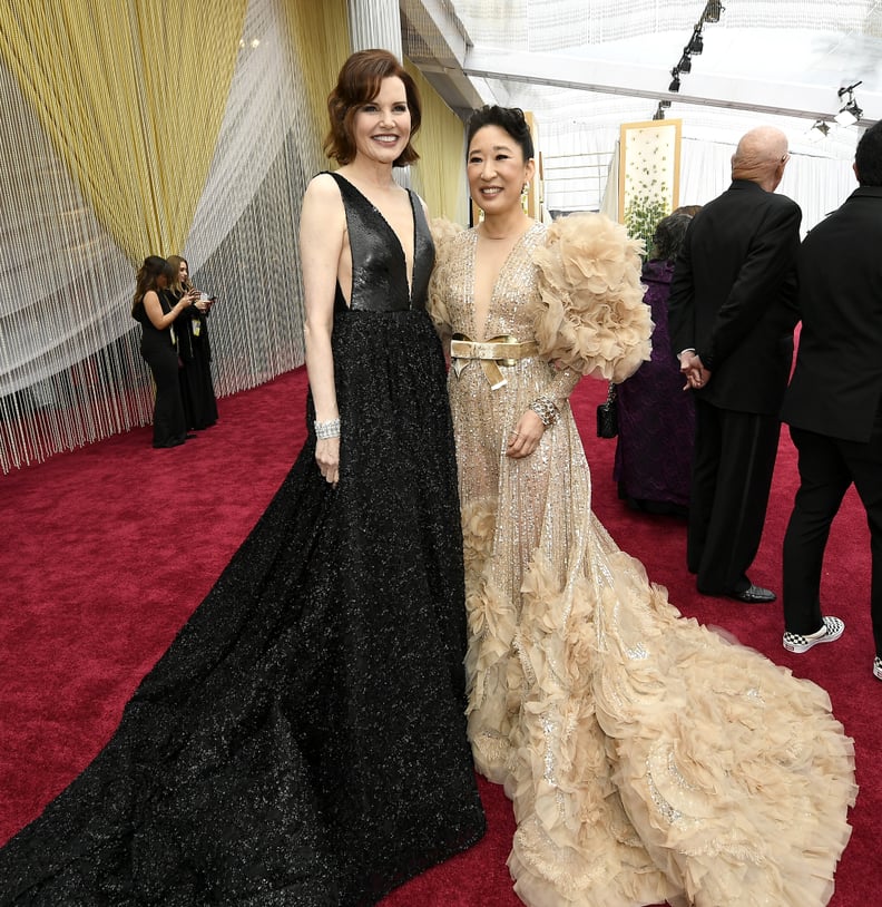 Geena Davis and Sandra Oh at the 2020 Oscars