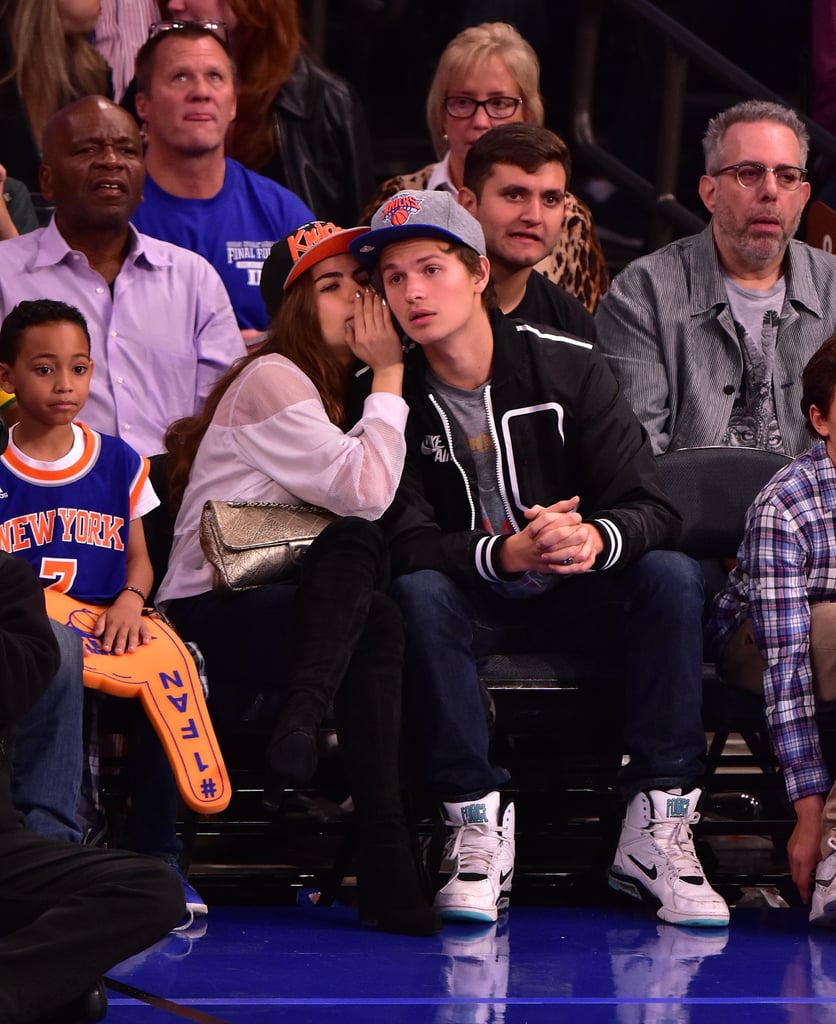Ansel Elgort and Girlfriend at Knicks Game November 2015