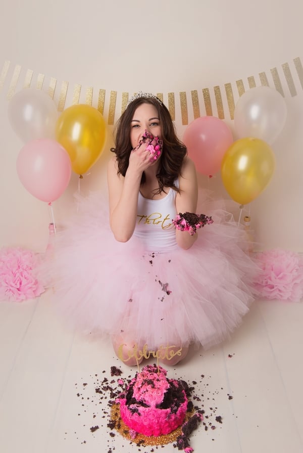 Adult Cake Smash Birthday Photos