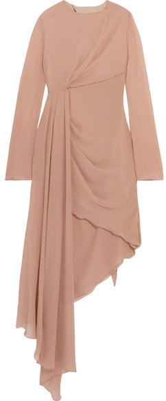 Off-White Asymmetric Silk-chiffon Dress