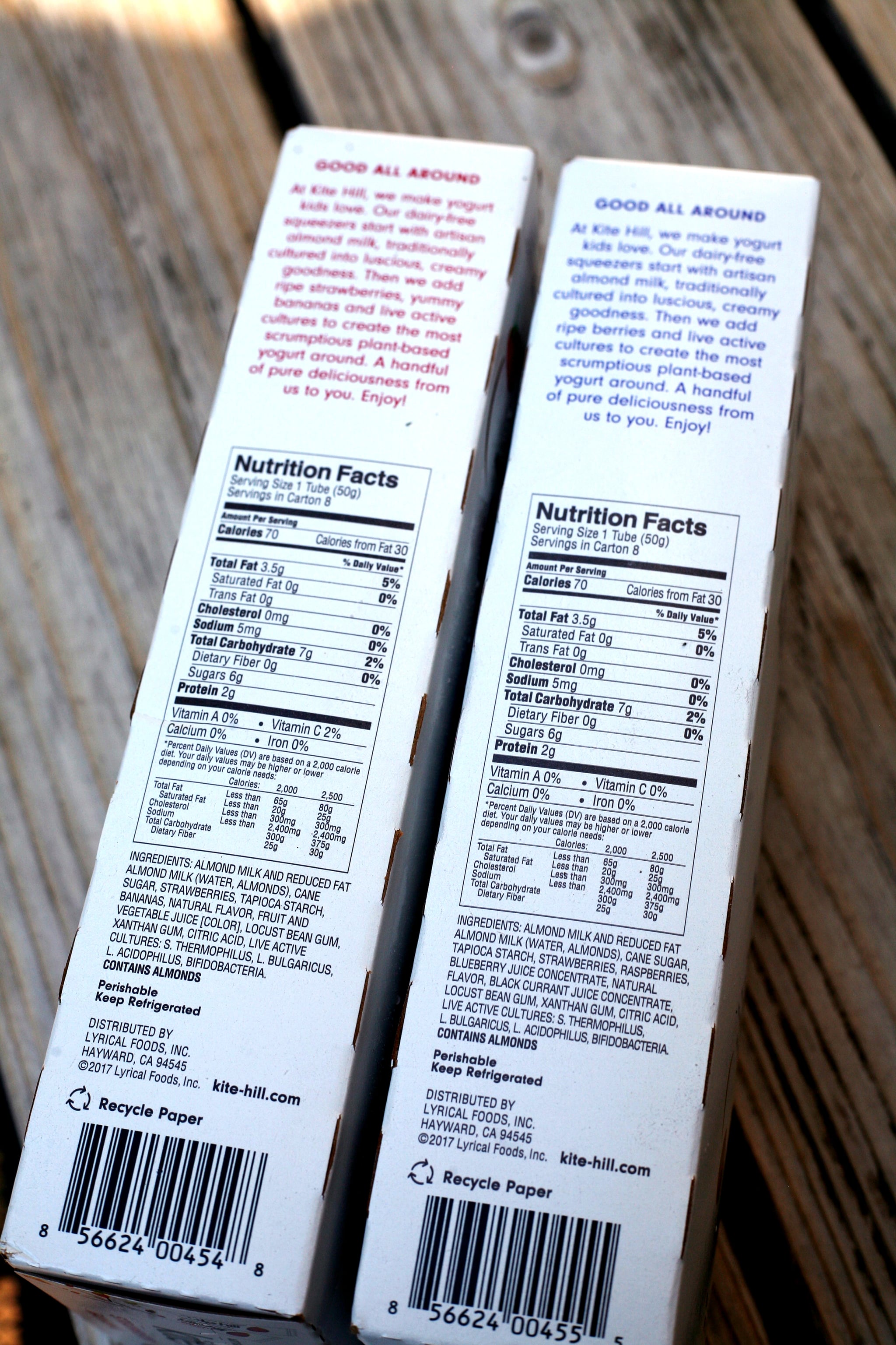 kite hill yogurt nutrition label