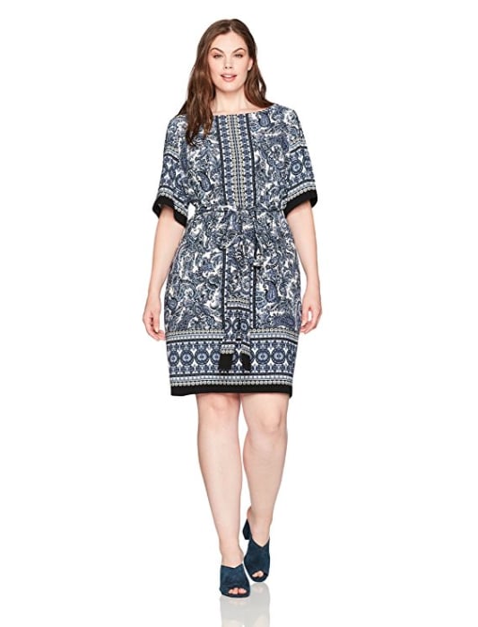 Gabby Skye Abstract Floral Printed Shift Dress