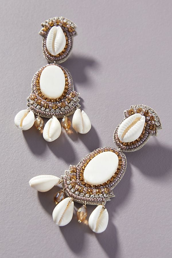 Suzanna Dai Large Shell Earrings 7 Earring Trends That Will Take