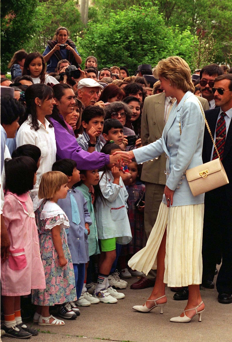 Princess Diana Carrying Her Lady D Salvatore Ferragamo Bag