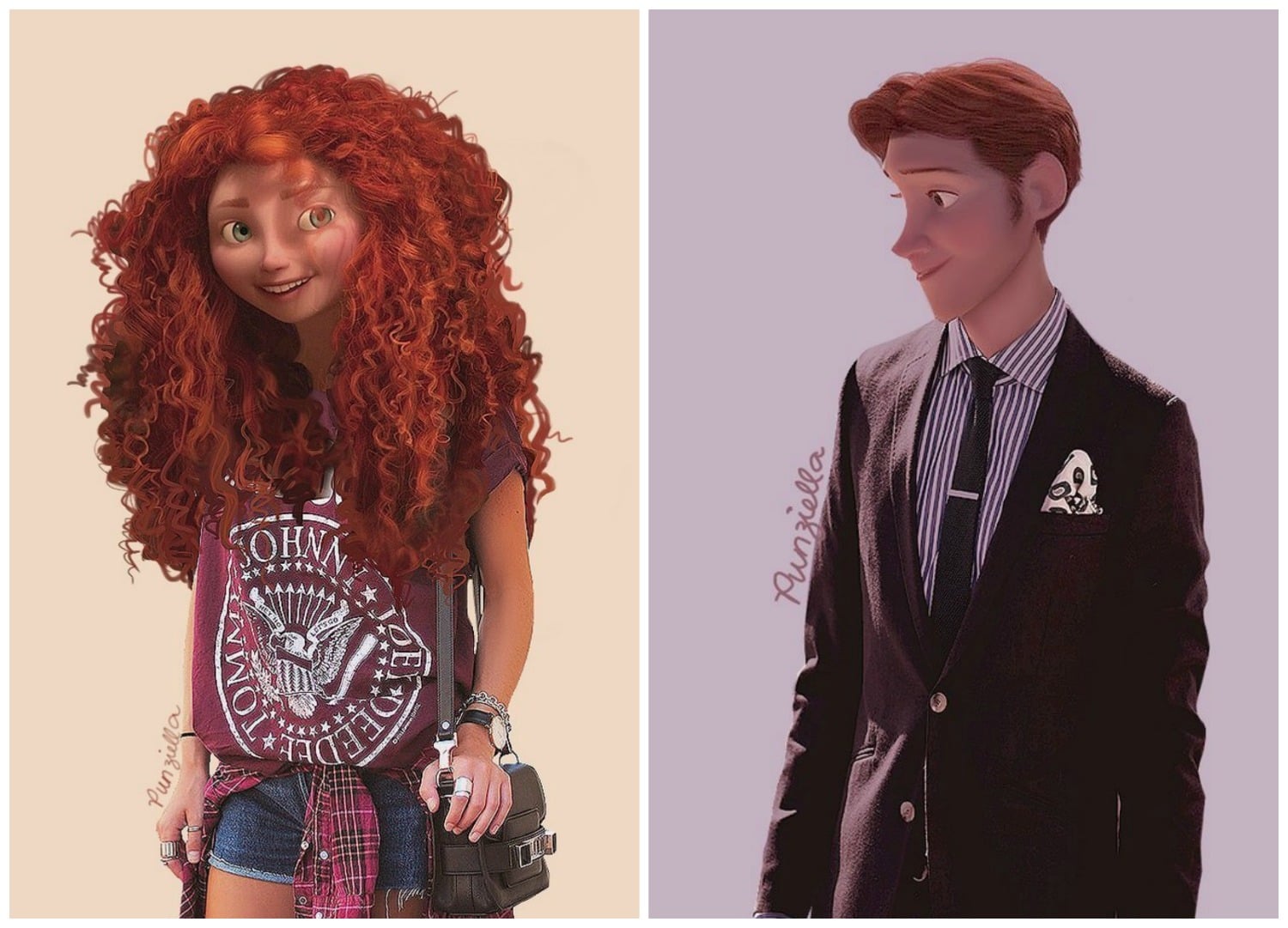 disney princess in regular clothes