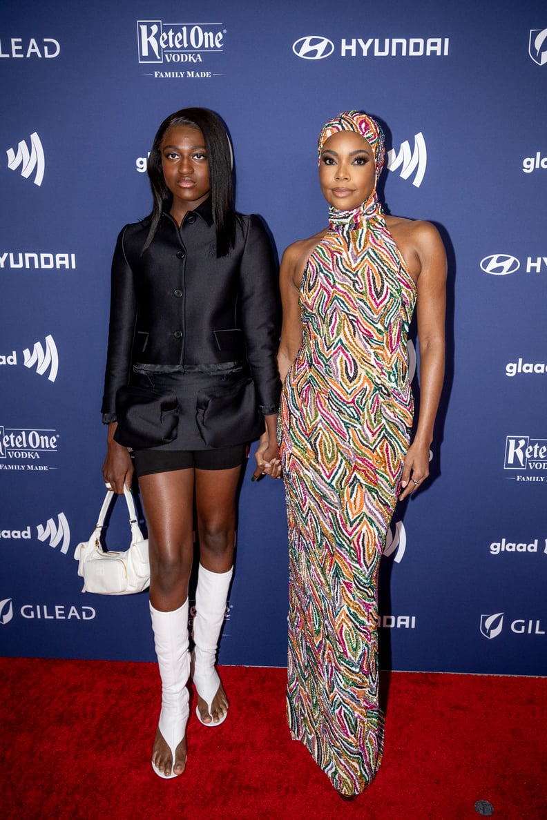 Zaya Wade and Gabrielle Union at the 2023 GLAAD Media Awards