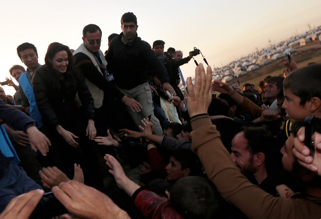 Angelina Jolie at Refugee Camp in Iraq January 2015