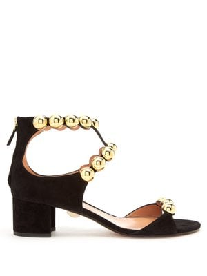 Samuele Failli Jane Stud-Embellished Suede Sandals