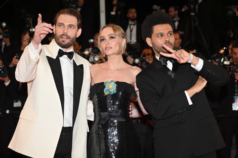 Sam Levinson, Lily-Rose Depp, and The Weeknd (Abel Tesfaye) at the 2023 Cannes Film Festival