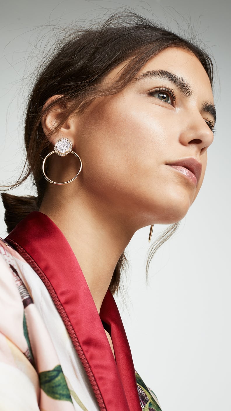 Lutana druzy hoop earrings top