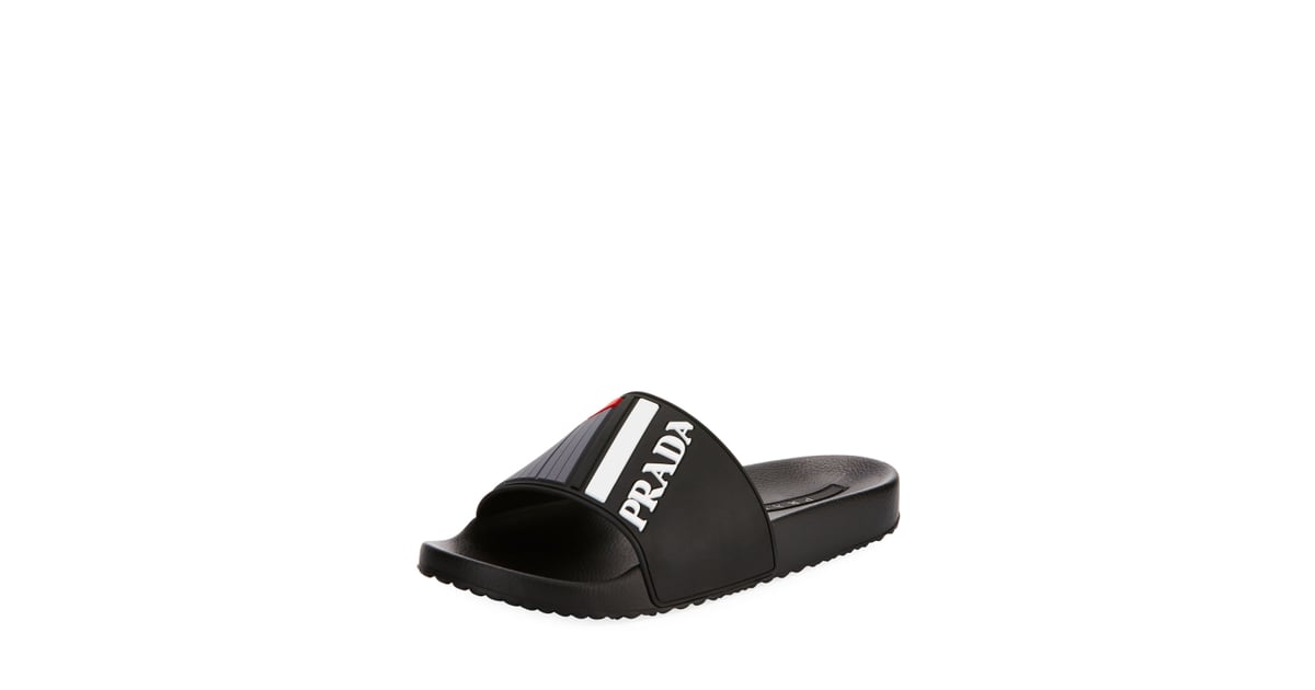 Prada Men's Logo Rubber Slide Sandal | Valentine's Day Gifts For Guys | POPSUGAR Fashion Photo 26