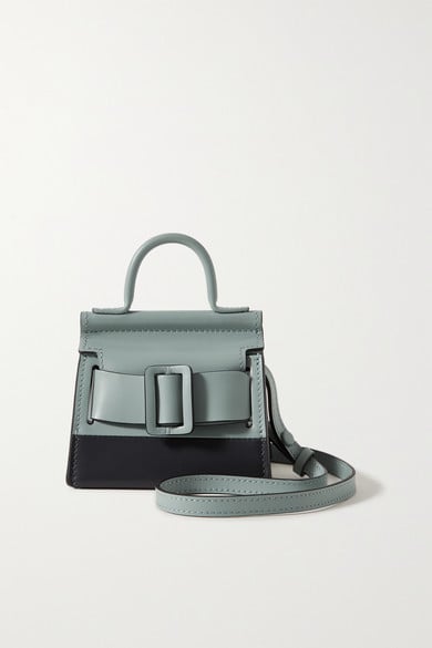 Boyy Karl Charm Small Buckled Two-Tone Leather Tote