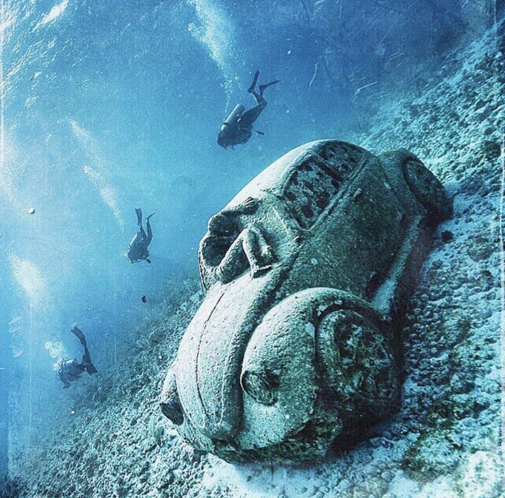 The great thing about this underwater museum "tour" is your entire squad can leisurely swim together and take your time in exploring all the statues, spot sea turtles swimming by, and spotting unique fish among the coral.