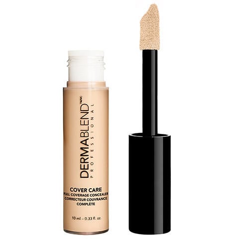 Dermablend Cover Care Full Coverage Concealer ($28) is a 24-hour hydrating concealer that's designed to cover blemishes, discoloration, and dark circles in one swipe. (It has also been tested on postinjection and surgery bruises and covers them like a dream.) It has a lightweight, creamy texture that blends seamlessly into skin with a matte finish. The formula is vegan, sensitive-skin and allergy tested, and waterproof — so much so that after I tested the shades on my hand and went to wash them off under warm water, they stayed put.