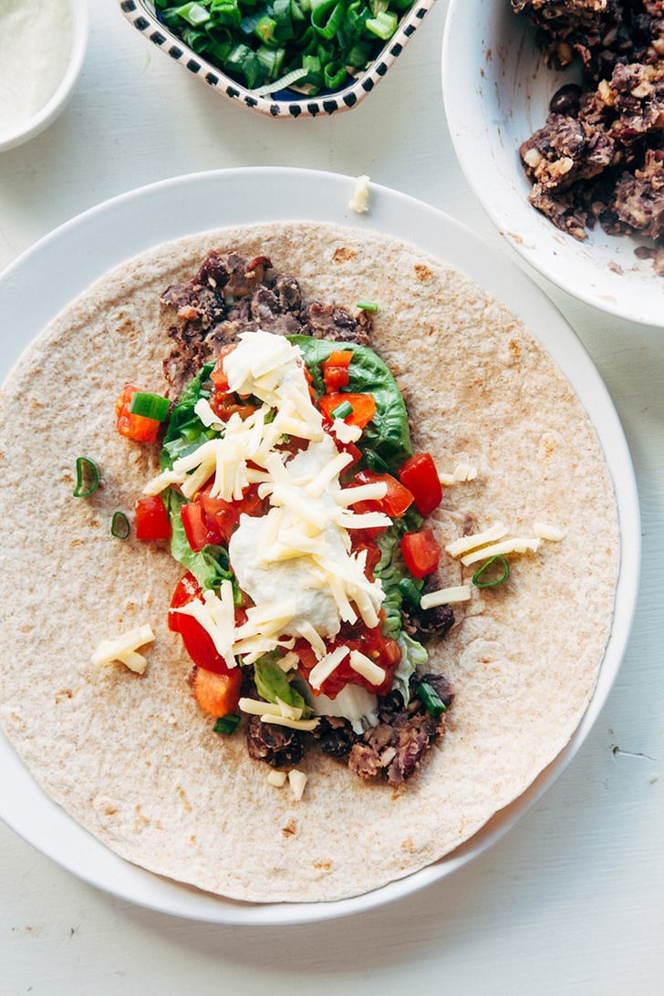 Healthy Bean Burrito Vegetarian Wrap Filling Ideas and Recipes