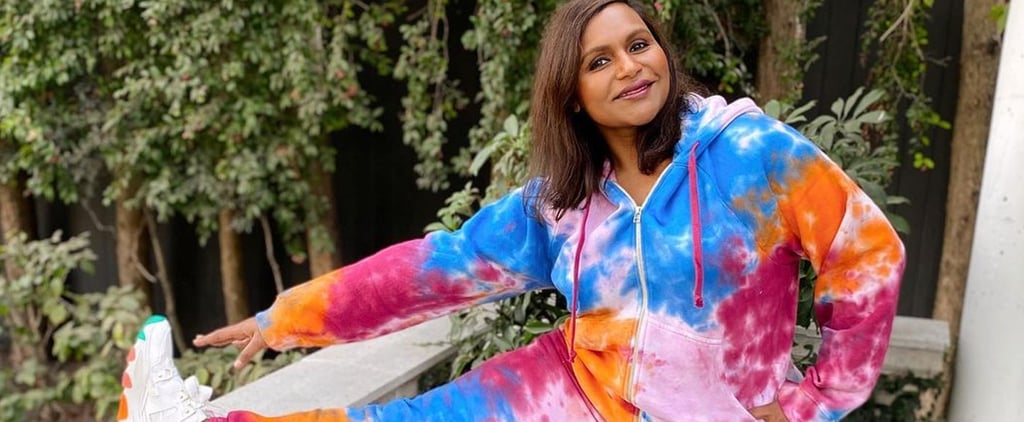 See and Shop Mindy Kaling's Colorful Tie-Dye Sweatsuit Look