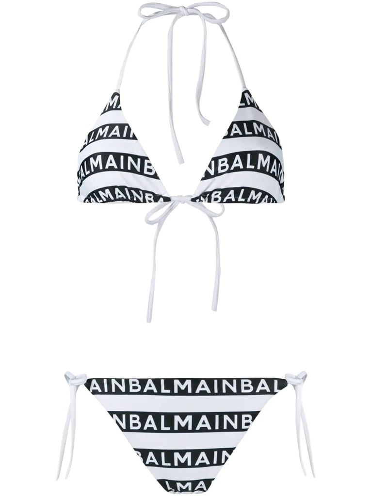 Balmain Logo Print Bikini