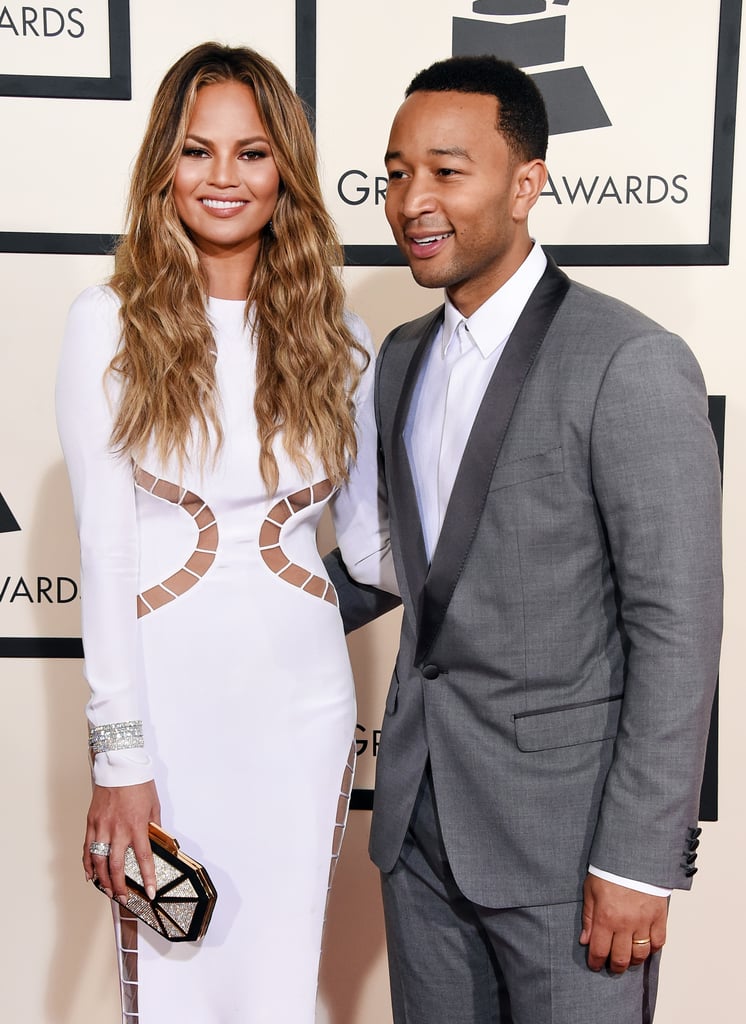 John Legend and Chrissy Teigen at the Grammys 2015