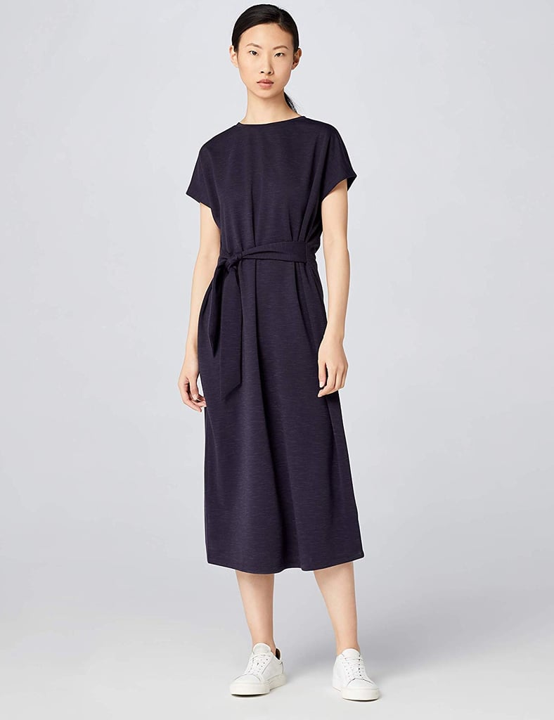 Meraki Relaxed Fit Tie-Front Midi Dress