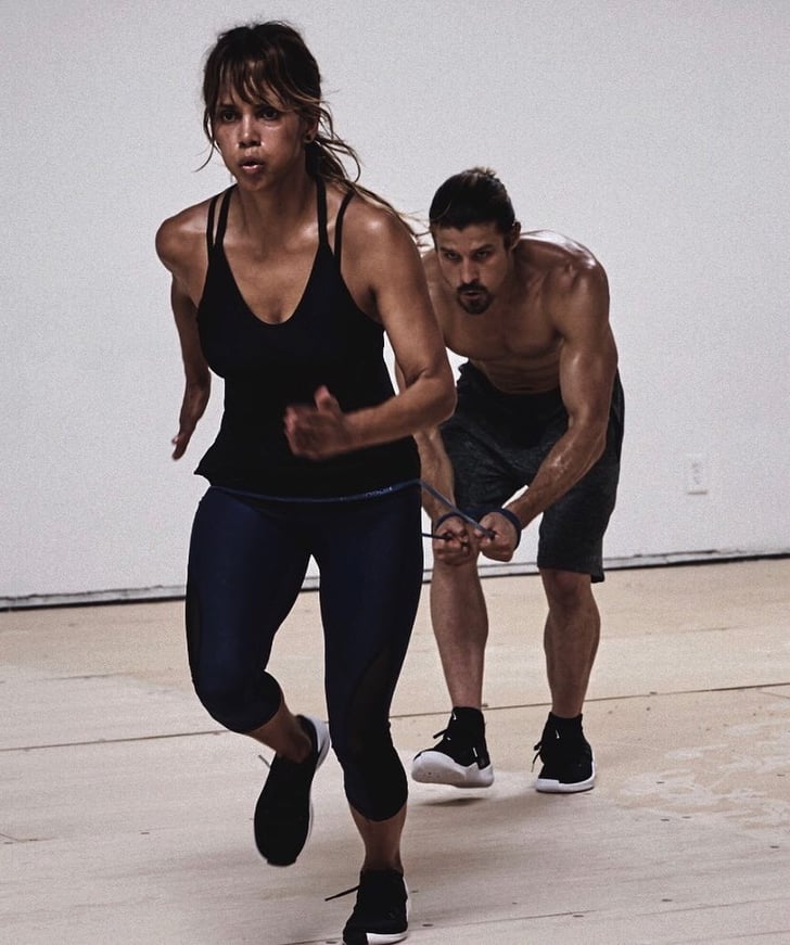 Halle Berry's Resistance Band Workout POPSUGAR Fitness