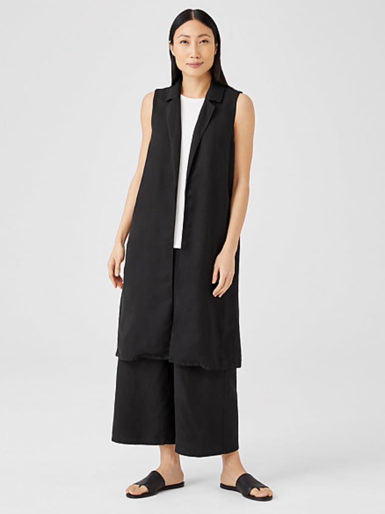 Eileen Fisher Linen Blend Long Vest