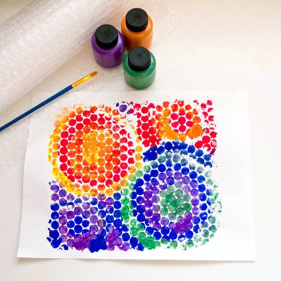Bubble Wrap Paint Print KidFriendly Crafts POPSUGAR Family Photo 189