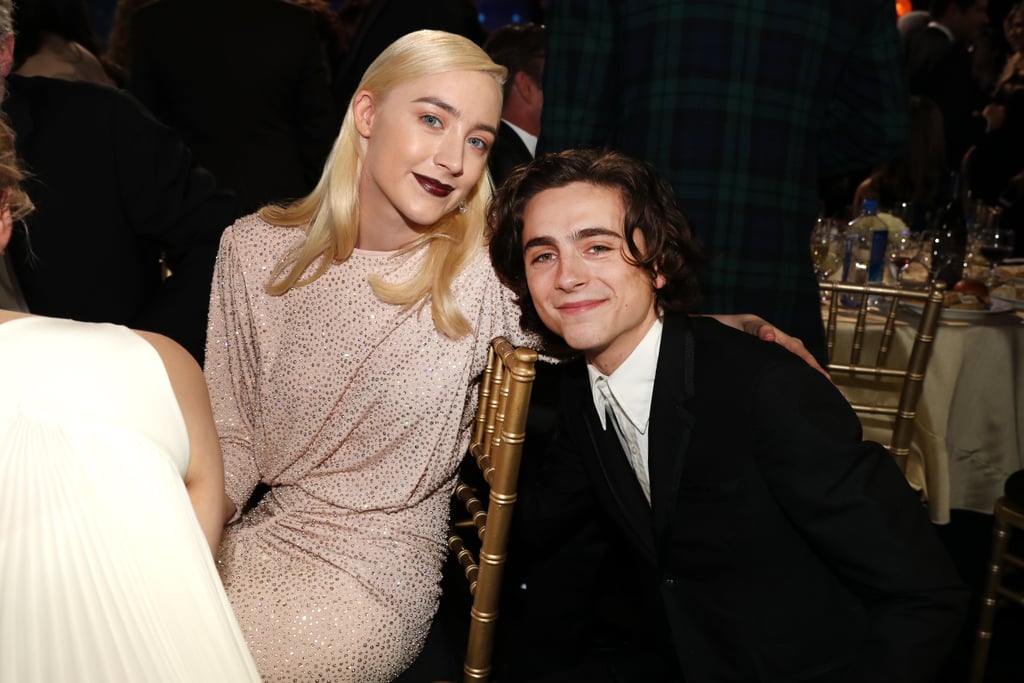 Another day, another show! Saoirse and Timothée posed together at the Critics' Choice Awards on Jan. 11.