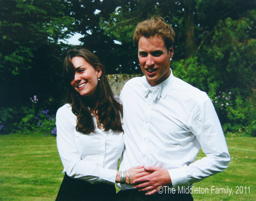 Kate and William matched in white shirts after their university graduation in 2003.

 © The Middleton Family, 2011. All rights reserved.