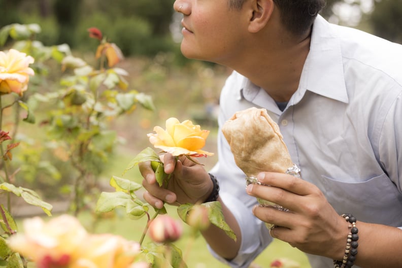 Stopping to smell the roses — and the carne asada.