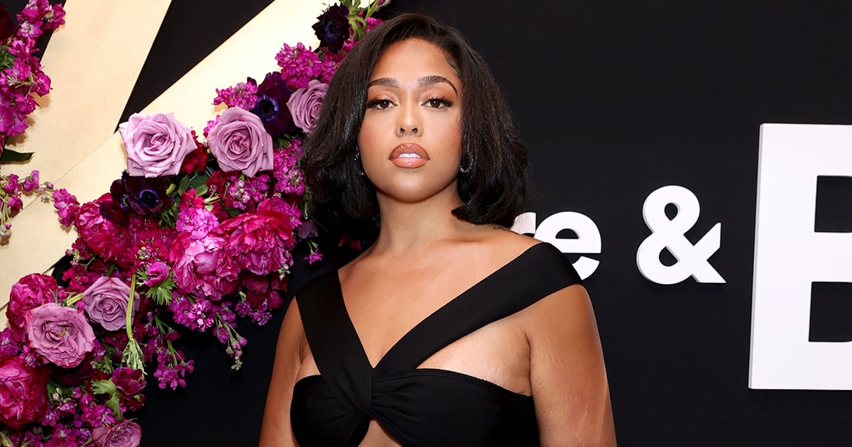 Jordyn Woods's Printed Body-Con Dress Comes With a Sultry Side Slit.jpg